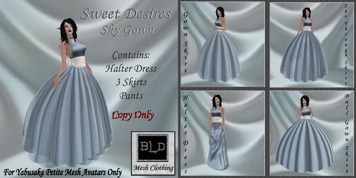 ~BLD~ Sweet Desires - Sky *Petite* Gown