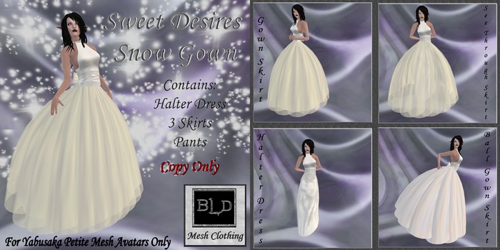 ~BLD~ Sweet Desires - Snow *Petite* Gown 