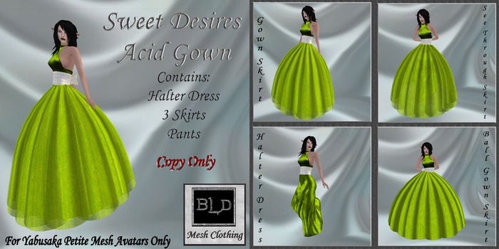 ~BLD~ Sweet Desires - Acid *Petite* Gown