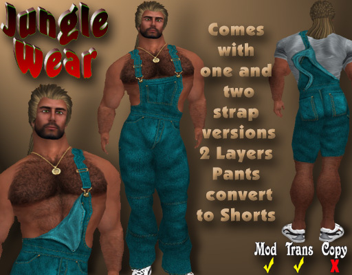 Jungle Wear - Overalls (Teal Denim)
