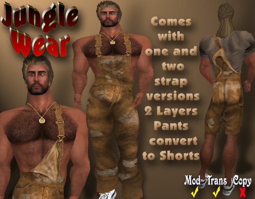 Jungle Wear - Overalls (Brown Grunge)