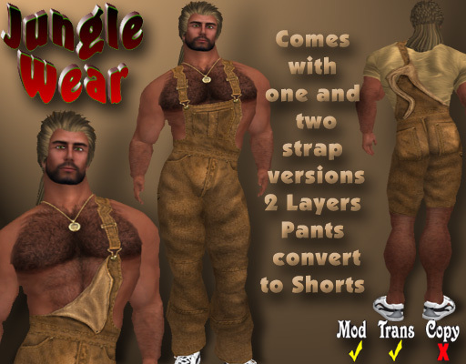 Jungle Wear - Overalls (Brown Denim)
