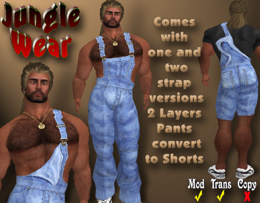 Jungle Wear - Overalls (Light Blue Denim)