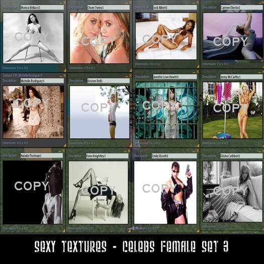 Celebs Female Set 3