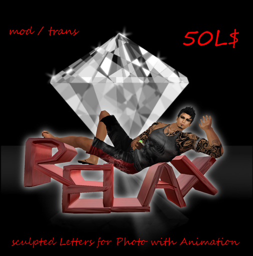 PHOTO ANIMATION WHIT SCULPTED LETTERS RELAX P&M DESIGN