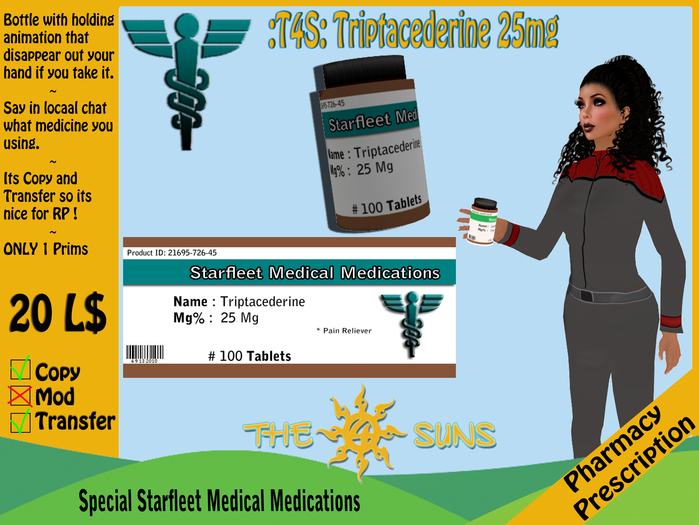 :T4S: Triptacederine 25mg Pharmacy Prescription