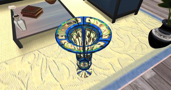 RC Brussels Stained Glass vase