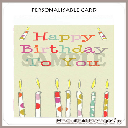 Personalisable Birthday Card