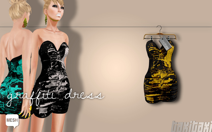 [TAXI TAXI] GRAFFITI RUFFLE [YELLOW] - MESH