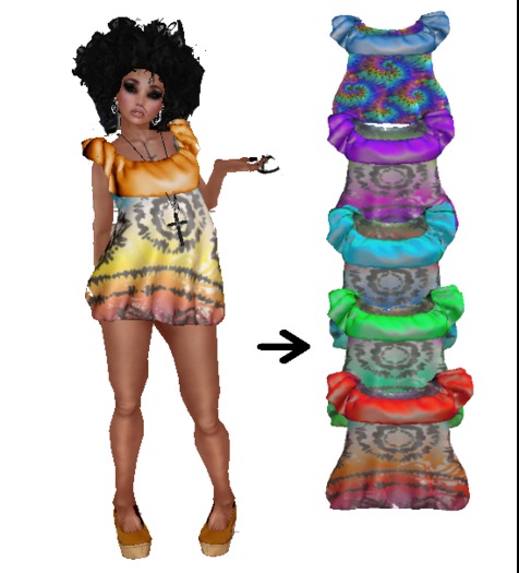 Mesh Frilly Top Dress AZTEC GREEN