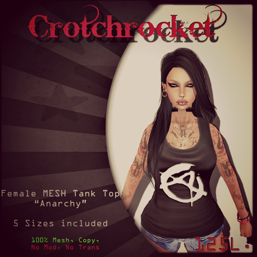 Crotchrocket - Anarchy Female Mesh Tank