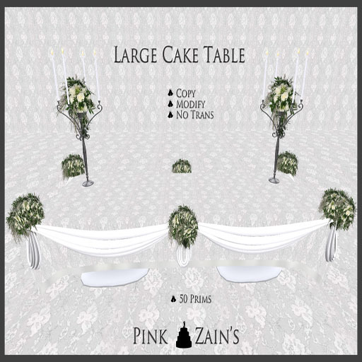 Wedding Cake Table Large/White