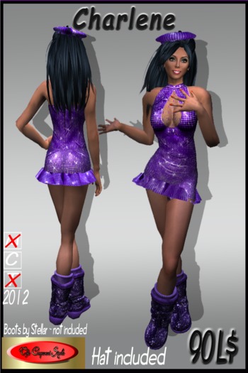 Charlene purple dress