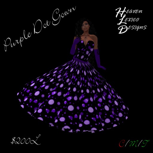 Purple Dot Gown