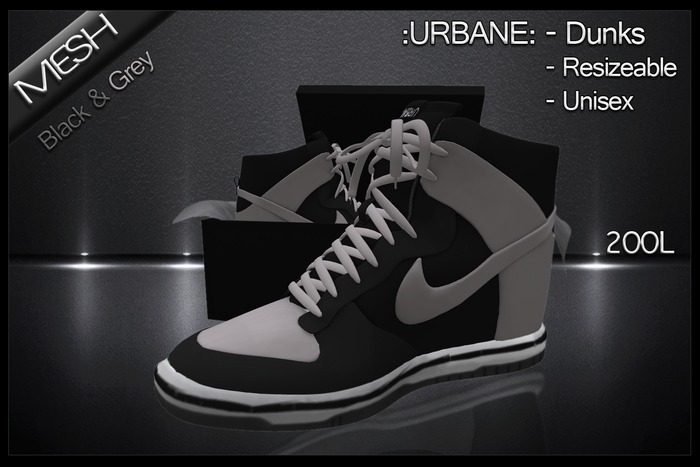 :URBANE: Dunks - Black & Grey