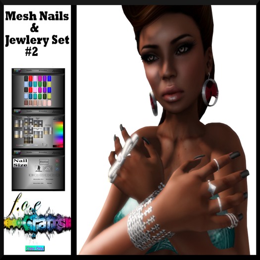 F.O.E. Crafts Mesh Nails & Ring Set