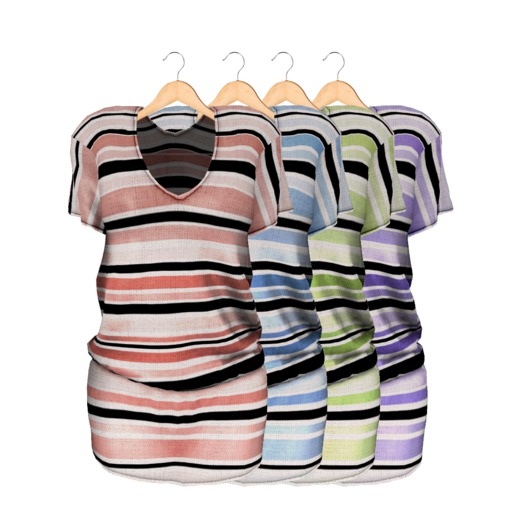 [LeRazz] Freedom Dress - Stripes (Rigged Mesh)