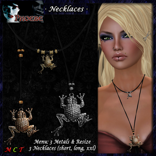 *P* Frog Necklaces ~3 Metals~
