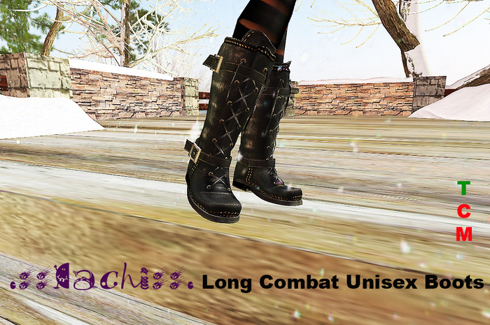 .::Cachi::. Long Combat Unisex Boots - Resizable