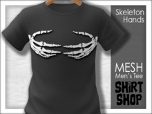 =ShirtShop= Mesh Skeleton Hands T-Shirt