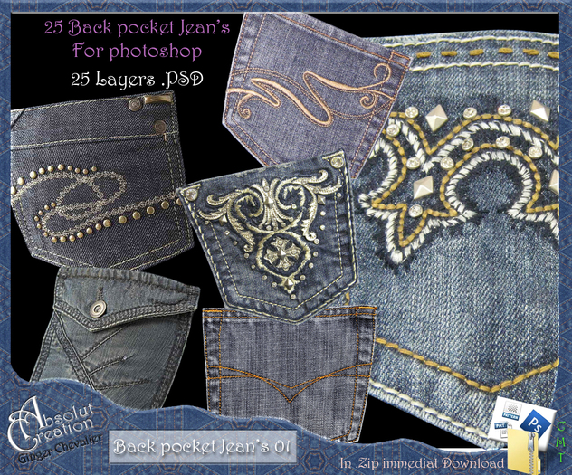 Back pocket jeans 1