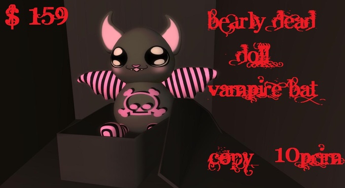 Bearly Dead Doll (Vampire Bat) Boxed