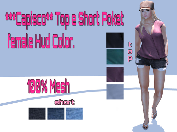 ***Capisco** Top e Short Poket female Hud Color.