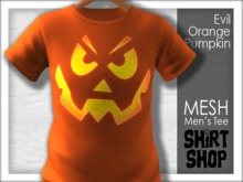 =ShirtShop= Mesh Evil Orange Pumpkin T-Shirt