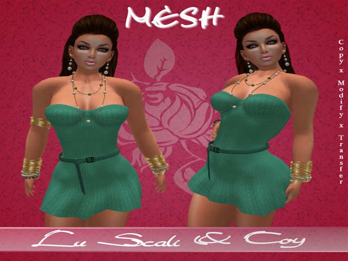 Sassy  Green Dress Mesh