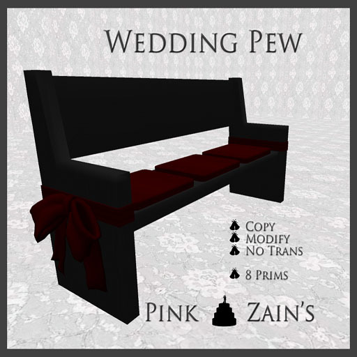 Wedding Pew - Goth