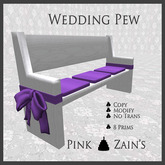Wedding Pew - White/Lavender