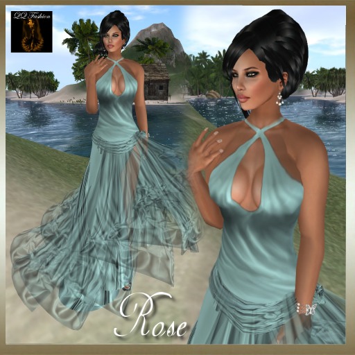 QQ Fashion -  Rose - Light Blue ****