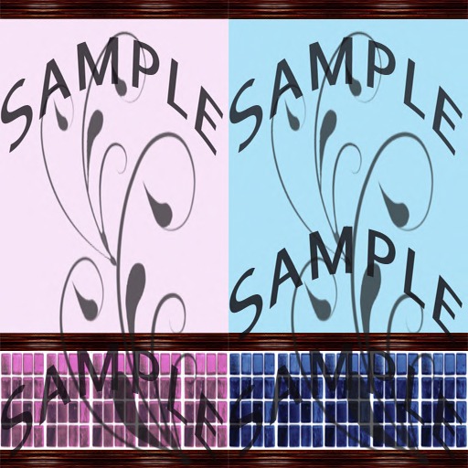 Bathroom wallpapers blue/pink