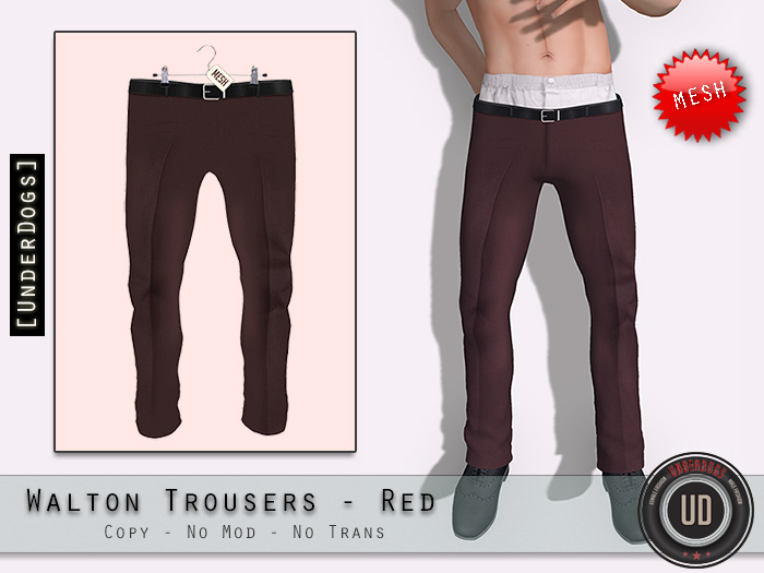 [UnderDogs] - Walton Trousers - Red - Mesh