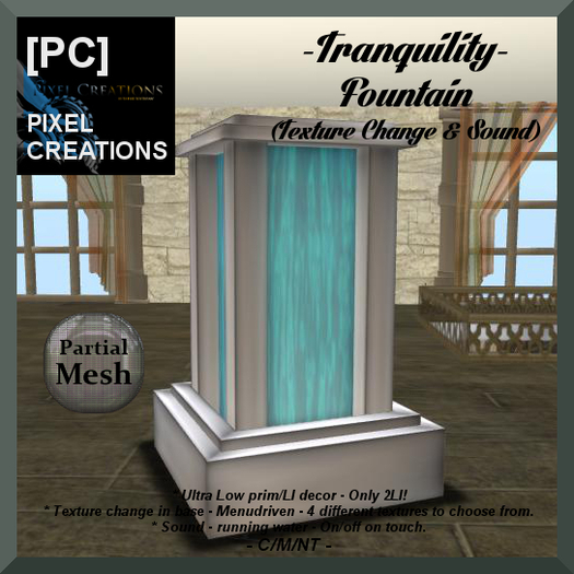 [PC] TRANQUILITY - FOUNTAIN  W/TEX.CHANGE & SOUND (Boxed)