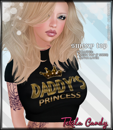 *TC* MESH Smexy Top - Daddy's Princess - Y