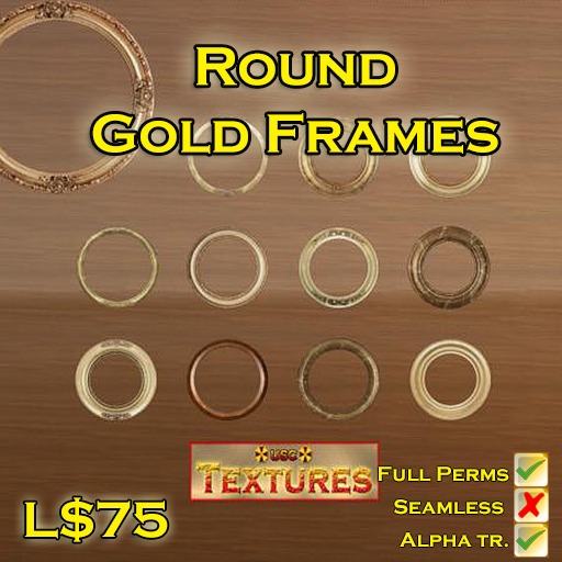 USC Textures - Round Gold Frames 