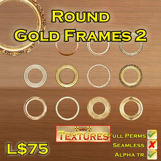 USC Textures - Round Gold Frames 2 
