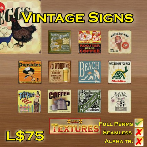 USC Textures - Vintage Signs 