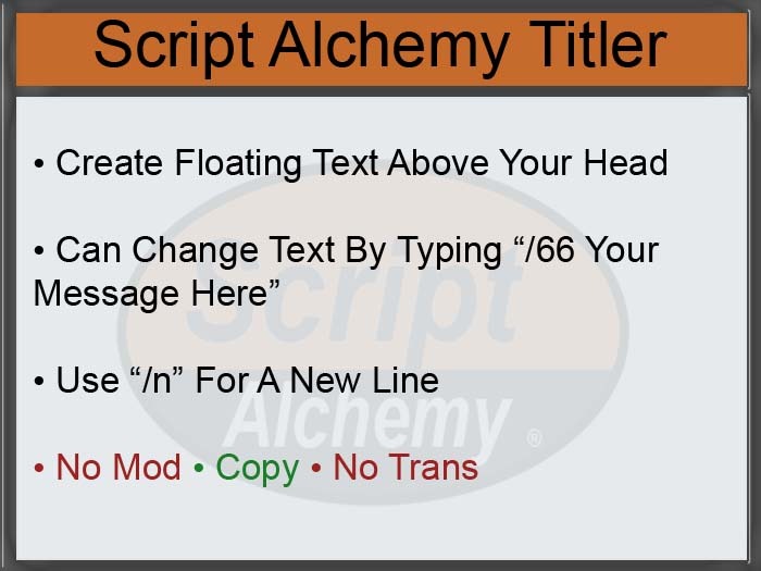 Script Alchemy Titler (Boxed)