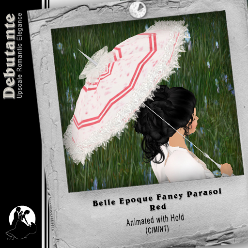 *Deb* Belle Epoque Fancy Parasol (Boxed)  Red