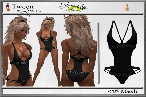 Tween Designs !!!.......One- Piece Swimsuit Black