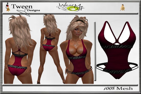 Tween Designs !!!.......One- Piece Swimsuit pink