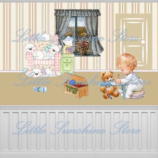 Wallpaper Bears Happy - Little Sunshine Store