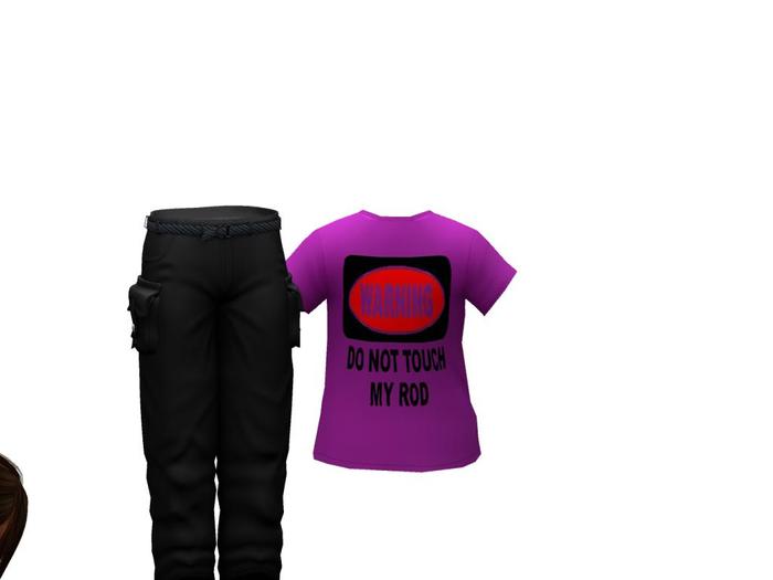 V TEE DO NOT TOUCH MY ROD PURPLE DEMO