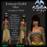 [FPI] Luxor Gold-Blue - Female Outfit, Jewelry, Head dress, Shape, Eye Lashes & Face Light