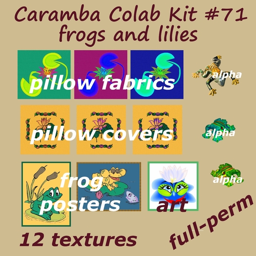 Caramba Colab Kit#71 - FROGS AND LILIES