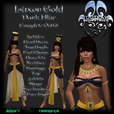 [FPI] Luxor Gold-Dark Blue - Female Outfit, Jewelry, Head dress, Shape, Eye Lashes & Face Light