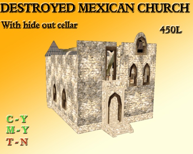 Destroyed Mexican Church boxed