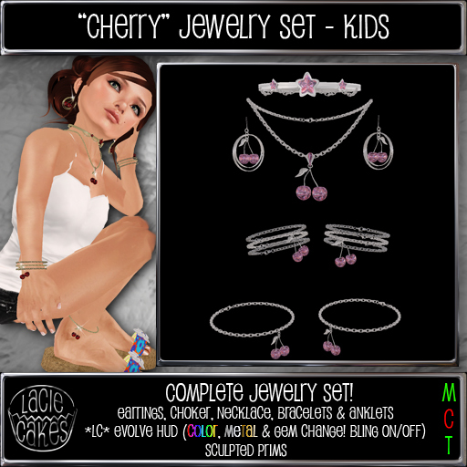 *LC* E (KIDS) - Cherry Jewelry Set (AD)